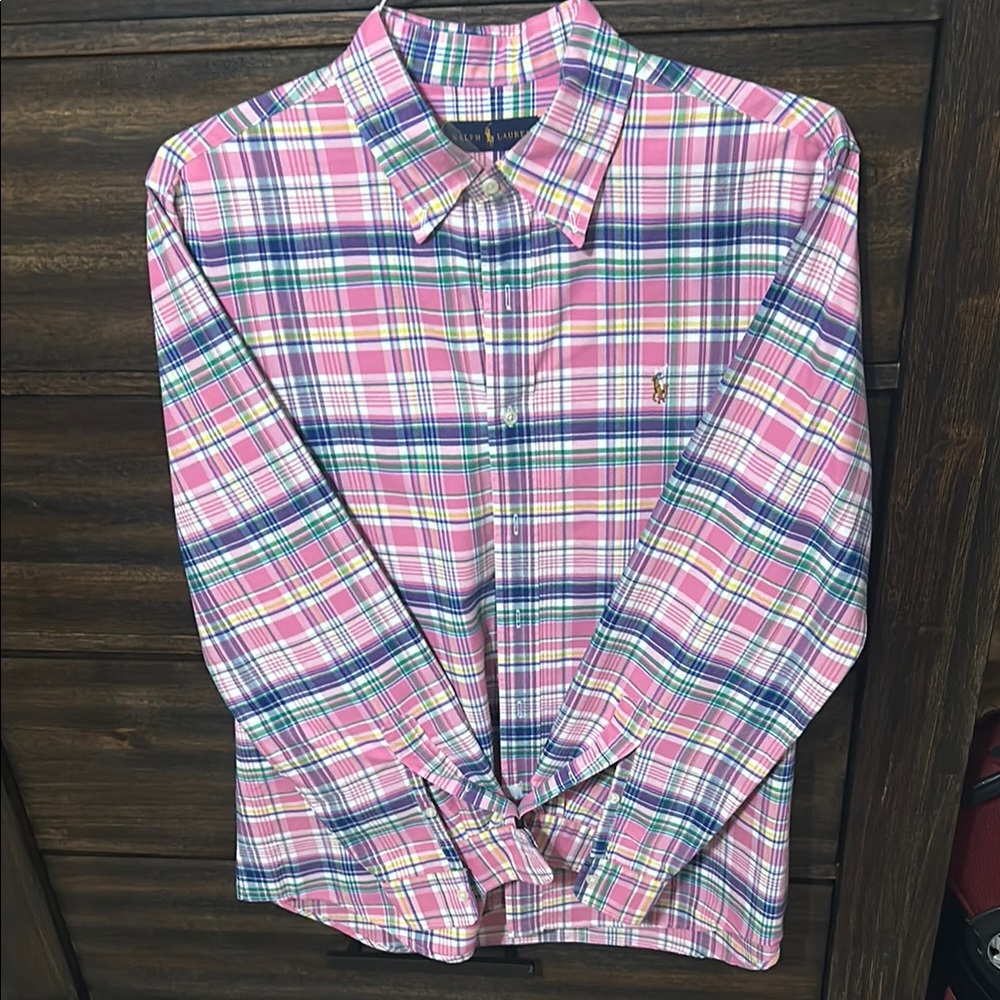 Ralph Lauren Pink Plaid Men's Shirt